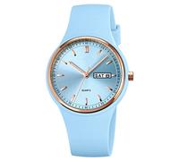 GBB Women's Simple Quartz Analog Watch with Silicone Band Big Face Waterproof Sport Ladies Wrist Watch Fashion Casual Watches for Young Women Lady Girls (Light Blue)