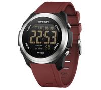 GBB Women's Watch with Digital Ladies Watches Silicone Band Big Face Waterproof Sport with Luminous/Date/Week/Month Chronograph Watches for Women Girls (red)