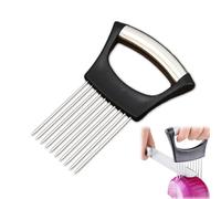 Gbbazu Onion Holder for Slicing, Stainless Steel Onion Slice Holder, Fruit Egg Slicer Onion Pin Onion Insert Onion Chopper, Lemon Slicer Vegetable Cutter, Onion Pin Slicer Loose Meat Pin (1Pcs)