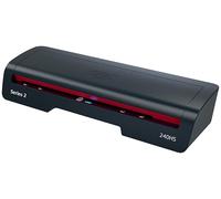 GBC 240HS Home Office A3 Laminator - High-Speed Lamination, Fast 2-Minute Warm-Up, 75-125 Micron, Anti-jam, Auto Shut-Off, Includes 5X A4 Laminating Pouches, Black/Red, 4410069UK