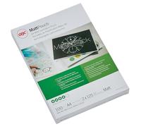 GBC Matt Laminating Pouches A4 Matt 125 microns (2 x 125) Transparent Pack of 100