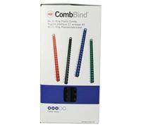 GBC Black CombBind 14mm Binding Combs (100 Pack)