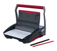 GBC CombBind CB25 Manual Binding Machine - Binds 390 A5/A4 Sheets, Compact and Lightweight Design, Punches 25 Sheets, Black/Silver, 4410063