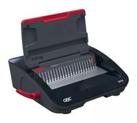 GBC CombBind CB25E Electric Binding Machine - Binds 390 A5/A4 Sheets, Electric Punch with Anti-Jam LED, Punches 25 Sheets, Black/Silver, 4410064
