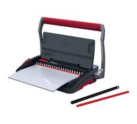 GBC CombBind CB15 Manual Binding Machine - Binds 165 A5/A4 Sheets, Compact and Lightweight Design, Punches 15 Sheets, Black/Silver, 4410061