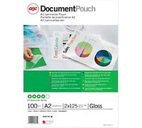 GBC Document Laminating Pouches A2 Glossy 125 (2 x 125 microns) Transparent Pack of 100