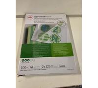 GBC Document Laminating Pouches A4 Glossy 125 microns (2 x 125) Transparent Pack of 100
