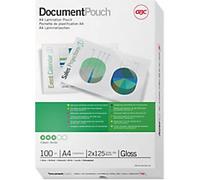 GBC Document Laminating Pouches A4 Glossy 125 microns (2 x 125) Transparent Pack of 100