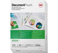 GBC Document Laminating Pouches A4 Glossy 175 microns (2 x 175) Transparent Pack of 100