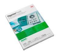 GBC Organise Laminating Pouches A4 Glossy 125 microns (2 x 125) Transparent 11 Holes Pack of 100