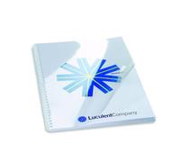 GBC HiClear Binding Covers PVC 250 Micron Economy Clear A4 Clear Ref 41605E [Pack 50] + Free finchley Refill Pen (2)