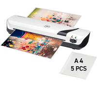 GBC Inspire+ A4 Laminator Machine (White), Hot & Cold, With 5 Laminator Pouches