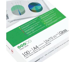 GBC Laminating Pouches Premium Quality 2 x 75 micron A4 Gloss (Pack of 100)