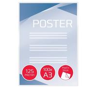 GBC Peel`n Stick Laminating Pouches A3 2x125 Micron Gloss (100)