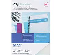 GBC PolyClearView Binding Covers A4 Polypropylene 300 Microns Transparent Matte Pack of 100