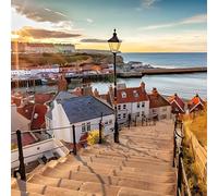 GBCC Birthday/Blank Greeting Card - Blank Card for Men/Women with Whitby Steps Photographic Design - General Card Suitable for Any Occasion