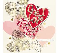 GBCC Birthday Card for One I Love - Modern Heart Balloon Design - Elegant 3D Embellishment - Foil Finish - Birthday Greeting Card for Men or Women