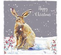 GBCC Charity Christmas Cards Box of 20 - Supporting UK Charities - Festive Stag and Hare in the Snow Artistic Designs - 10 Each of 2 Premium Designs - Eco-Friendly