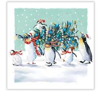 GBCC Charity Christmas Cards Pack of 10 - Charity Christmas Cards with Penguins and Christmas Tree Design - Eco-Friendly Xmas Cards Multipack with Envelopes
