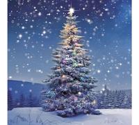 GBCC Charity Christmas Cards - Pack of 10 Premium Christmas Greeting Cards with Envelopes - Festive Tree in the Snow - Supporting UK Charities