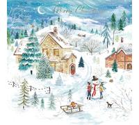 GBCC Charity Christmas Cards Pack of 6 - Charity Christmas Cards with a Snowy Village Scene - Eco-Friendly Xmas Cards Multipack with Envelopes