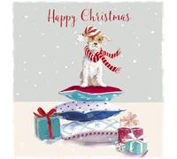 GBCC Charity Christmas Cards Pack of 6 - Charity Christmas Cards with Jack Russell Dog Artistic Design - Eco-Friendly Xmas Cards Multipack with Envelopes