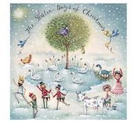 GBCC Charity Christmas Cards Pack of 6 - Festive Twelve Days of Christmas - Premium Greeting Cards Multipack with Envelopes - Supporting Marie Curie Cancer Care