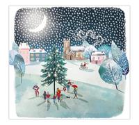 GBCC Charity Christmas Cards - Pack of 6 Premium Christmas Greeting Cards with Envelopes - Festive Carols in the Snow - Supporting UK Charities