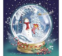 GBCC Design Charity Christmas Cards Pack of 10 - Festive Snowman Snowglobe - Premium Greeting Cards Multipack with Envelopes - Supporting UK Charities