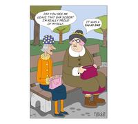 GBCC Funny Birthday Card for Men or Women - Salad Bar Joke - Amusing Birthday Greeting Card - 'Did You See Me Leave That Bar Sober?'