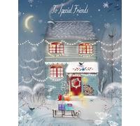 GBCC Special Friends Christmas Card - Christmas Cards with Wintry House Design and Special Finishes - Eco-Friendly Single Xmas Cards with Envelope for Friends