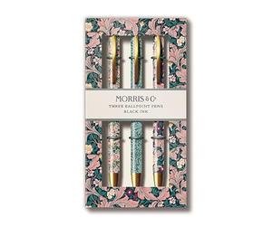 GBCC Three Pen Set - Pink Floral Design by Morris & Co - WMS0019