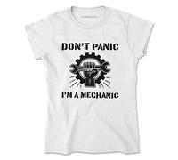 GBCddDF Dont Panic Im A Mechanic T-Shirt Work Funny Gift Occupation Mens Womens Ladies Unisex(Small)