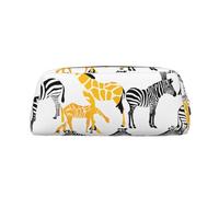 GBCDEDSL Cartoon Images Fully Printed PVC Cross Pattern Leather Zipper Three-Dimensional Pencil case Student Pencil case Pouch