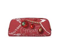 GBCDEDSL Christmas Balls Bells Fully Printed PVC Cross Pattern Leather Zipper Three-Dimensional Pencil case Student Pencil case Pouch