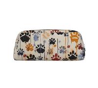 GBCDEDSL Dog Bones Prints Fully Printed PVC Cross Pattern Leather Zipper Three-Dimensional Pencil case Student Pencil case Pouch