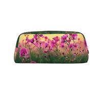 GBCDEDSL Flowers Fully Printed PVC Cross Pattern Leather Zipper Three-Dimensional Pencil case Student Pencil case Pouch