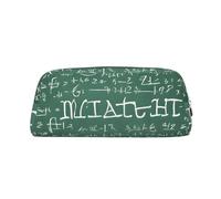 GBCDEDSL Formulas Shapes Theory Math Lesson Word Fully Printed PVC Cross Pattern Leather Zipper Three-Dimensional Pencil case Student Pencil case Pouch