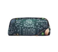 GBCDEDSL Formulas Shapes Theory Math Lesson Word Fully Printed PVC Cross Pattern Leather Zipper Three-Dimensional Pencil case Student Pencil case Pouch