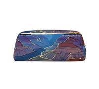 GBCDEDSL Grand Canyon Fully Printed PVC Cross Pattern Leather Zipper Three-Dimensional Pencil case Student Pencil case Pouch