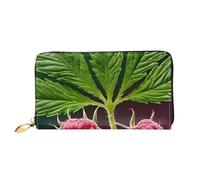 GBCDEDSL Jamaica Flag Leaves Double Sided Fully Printed Microfiber Leather Women's Leather Long Clutch Wallet Leather Wallet