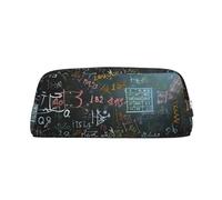 GBCDEDSL Math Formula Fully Printed PVC Cross Pattern Leather Zipper Three-Dimensional Pencil case Student Pencil case Pouch