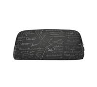 GBCDEDSL Math Formula Fully Printed PVC Cross Pattern Leather Zipper Three-Dimensional Pencil case Student Pencil case Pouch
