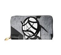 GBCDEDSL Musical Theme Music Clefs Double Sided Fully Printed Microfiber Leather Women's Leather Long Clutch Wallet Leather Wallet