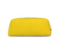GBCDEDSL Mustard Yellow and Black Print Fully Printed PVC Cross Pattern Leather Zipper Three-Dimensional Pencil case Student Pencil case Pouch
