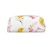 GBCDEDSL Owl Tree Branches Fully Printed PVC Cross Pattern Leather Zipper Three-Dimensional Pencil case Student Pencil case Pouch