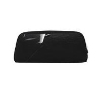 GBCDEDSL Plane Flying Over The sea Fully Printed PVC Cross Pattern Leather Zipper Three-Dimensional Pencil case Student Pencil case Pouch