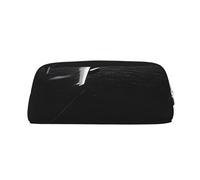 GBCDEDSL Plane Flying Over The sea Fully Printed PVC Cross Pattern Leather Zipper Three-Dimensional Pencil case Student Pencil case Pouch