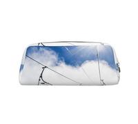 GBCDEDSL Ski Lift at Sunshine Fully Printed PVC Cross Pattern Leather Zipper Three-Dimensional Pencil case Student Pencil case Pouch
