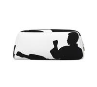 GBCDEDSL Taekwondo Martial Arts Fully Printed PVC Cross Pattern Leather Zipper Three-Dimensional Pencil case Student Pencil case Pouch